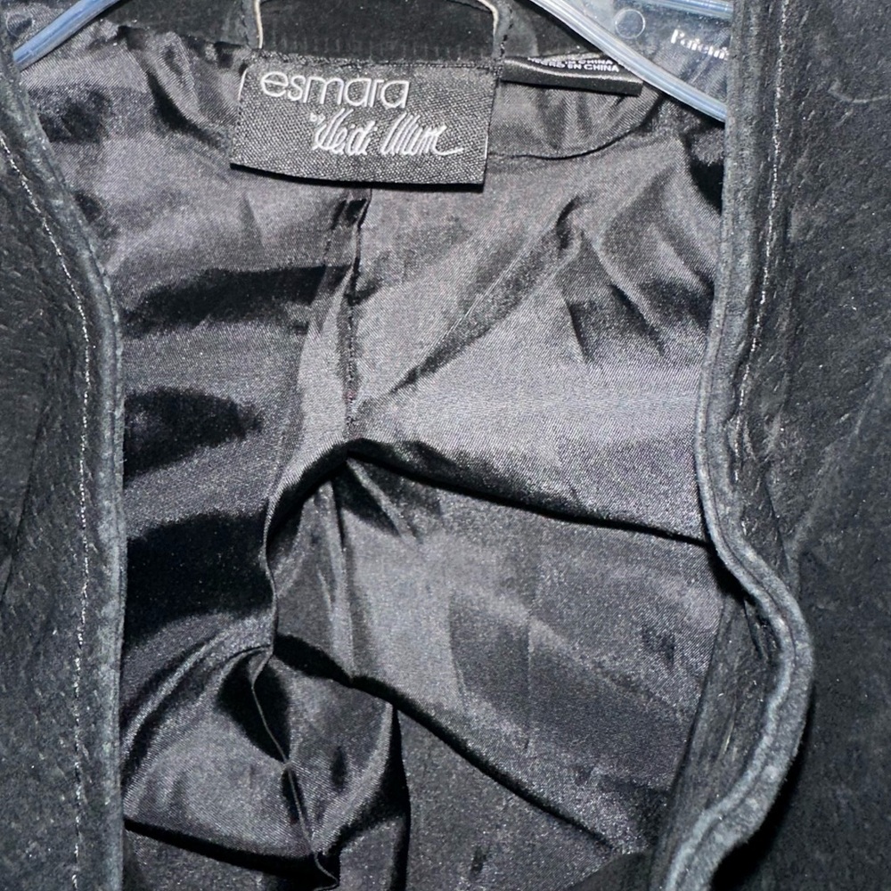 Black Suede leather biker Esmara by Heidi Klum jacket size medium - Picture 6 of 9